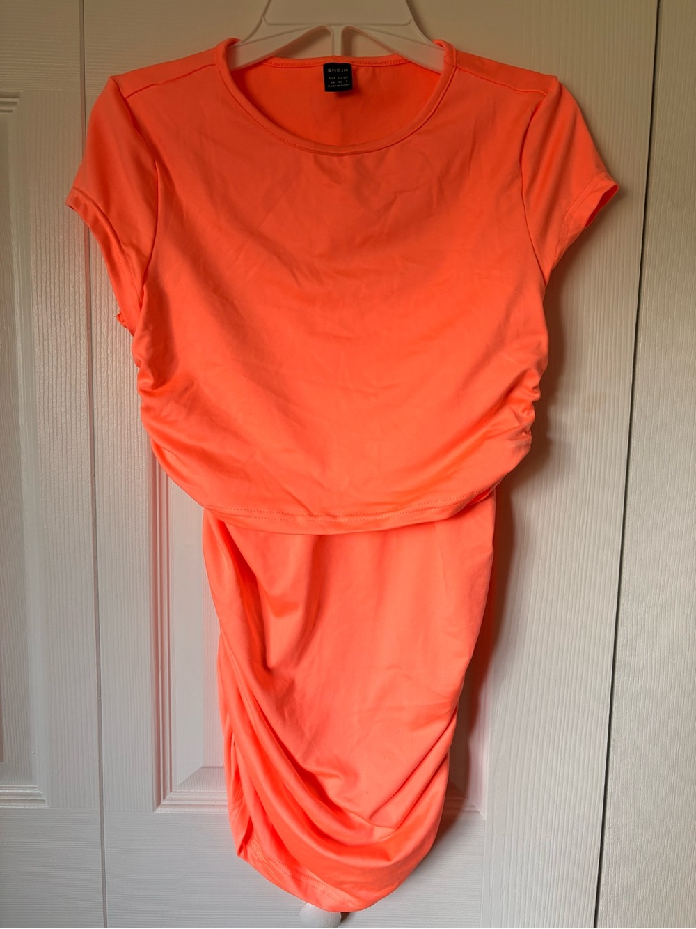 SHEIN Two-Piece Coral Top & Skirt